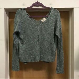 Hippie Rose Boxy Oversized Soft Knit V Neck Sweater - size XS